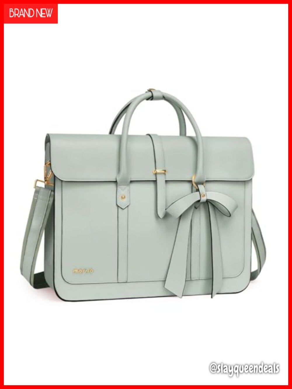 MOSISO 17 inch PU Leather Laptop Shoulder Bag Briefcase Backpack